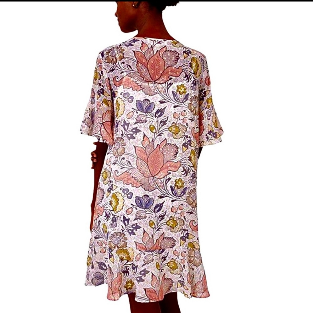 Loft shimmer dress flounce hem - Picture 2 of 15